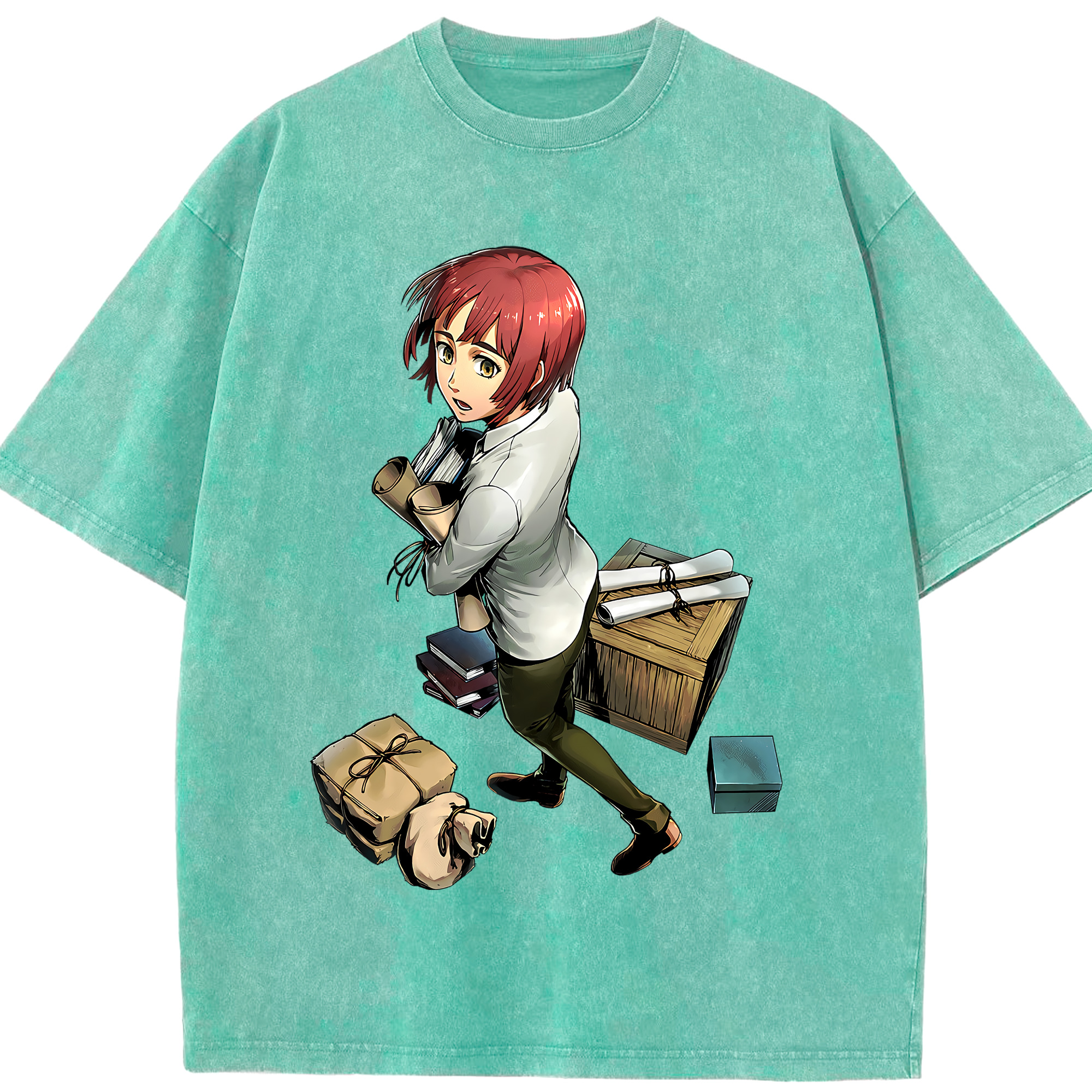 （画像用） 進撃の巨人 Attack on Titan 綿100% ヴィンテージ風 半袖Tシャツ（フロントプリント）